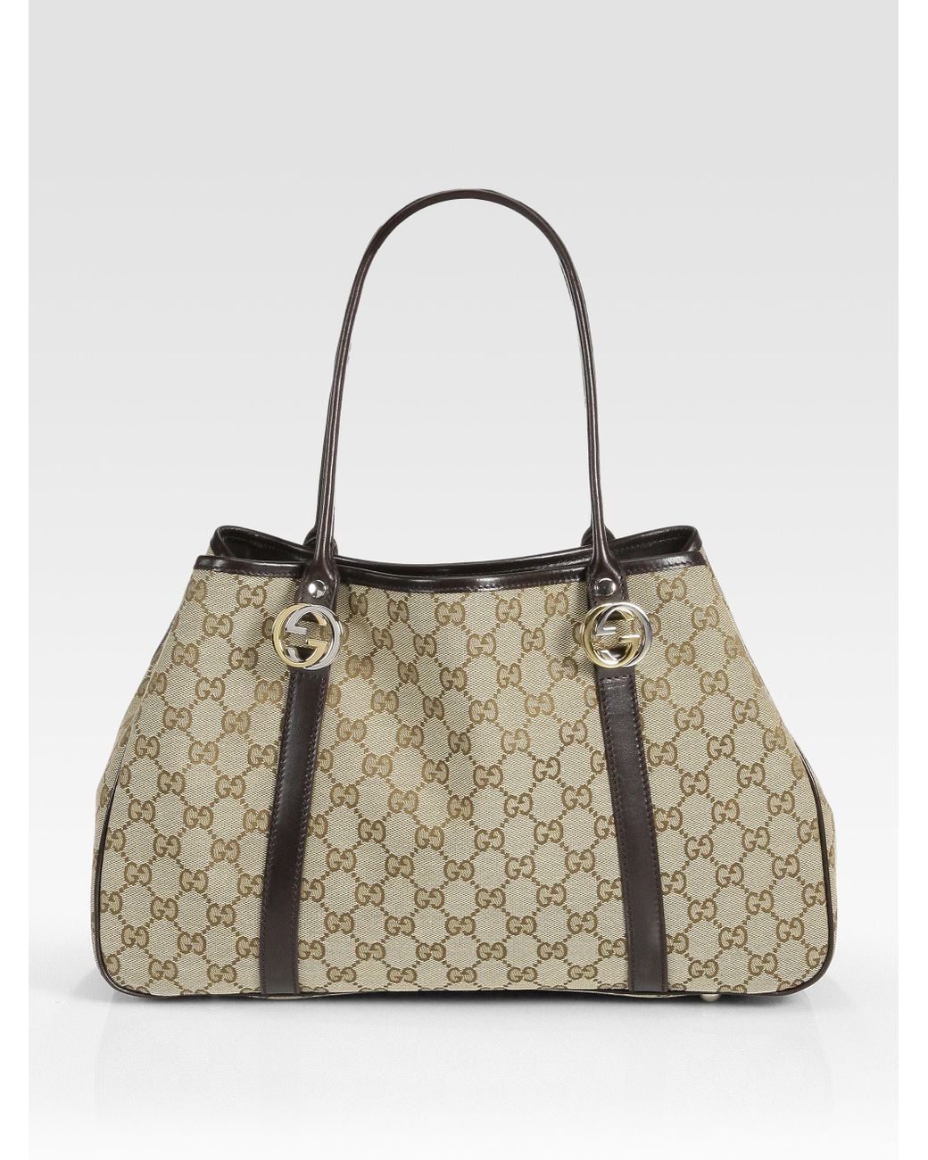 Gucci Gg Twins Medium Tote Bag in Brown 
