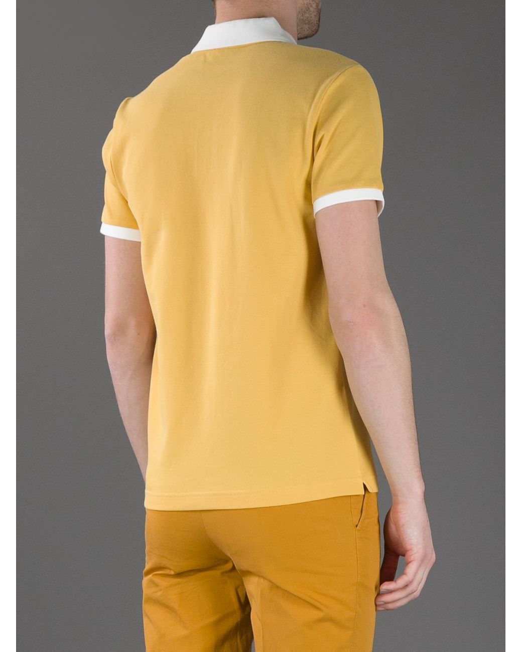 Moncler Classic Polo Shirt in Yellow for Men | Lyst