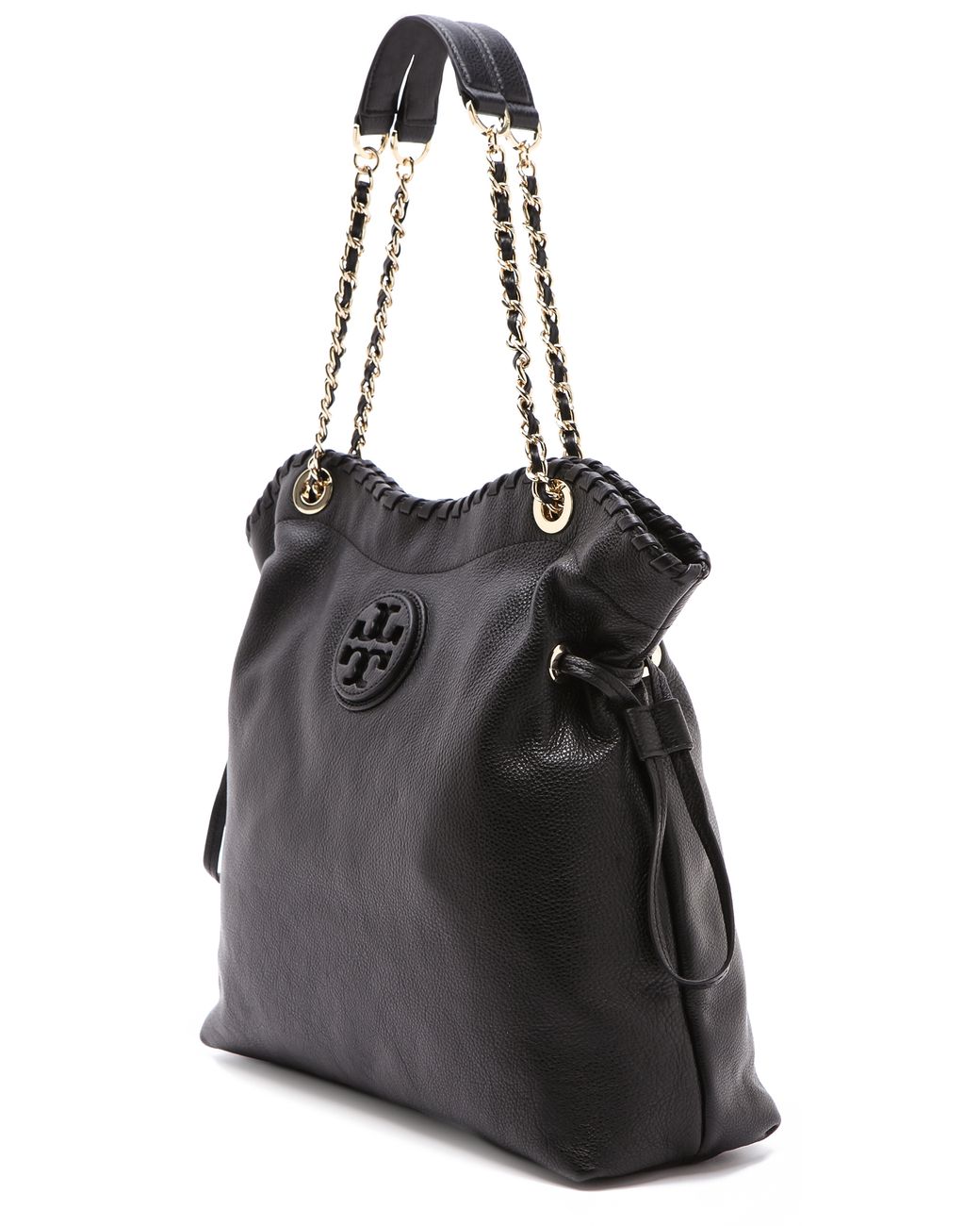 Tory Burch Marion Slouchy Tote in Black | Lyst