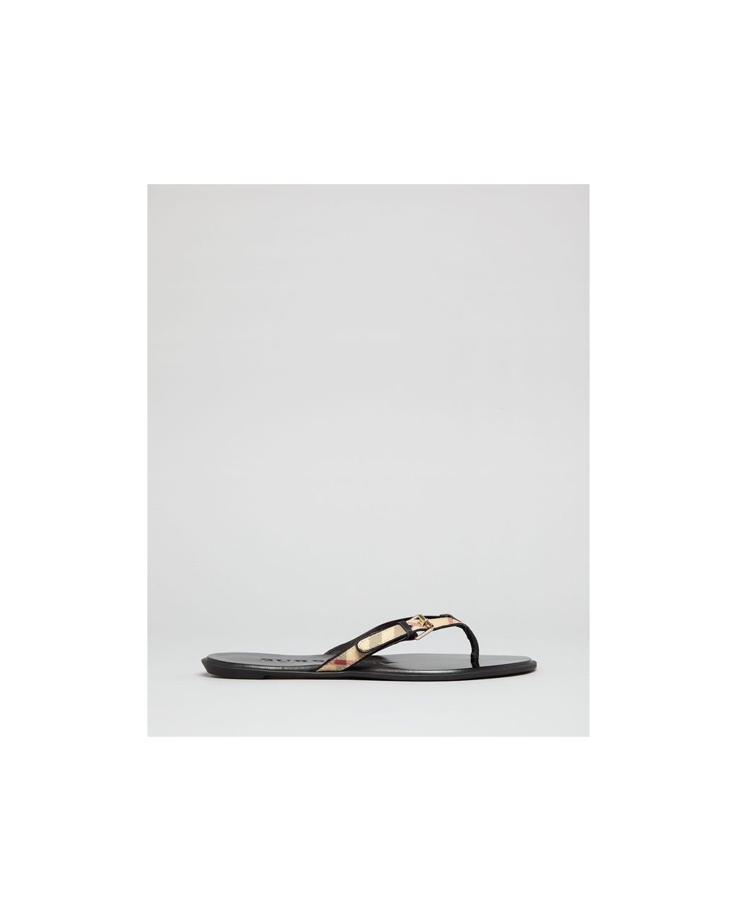 Burberry Flip Flop Sandals Parsons Check Thong in Metallic | Lyst