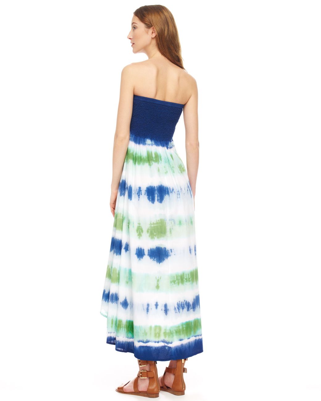 Michael Kors Strapless Tie Dye Maxi Dress in White Lyst