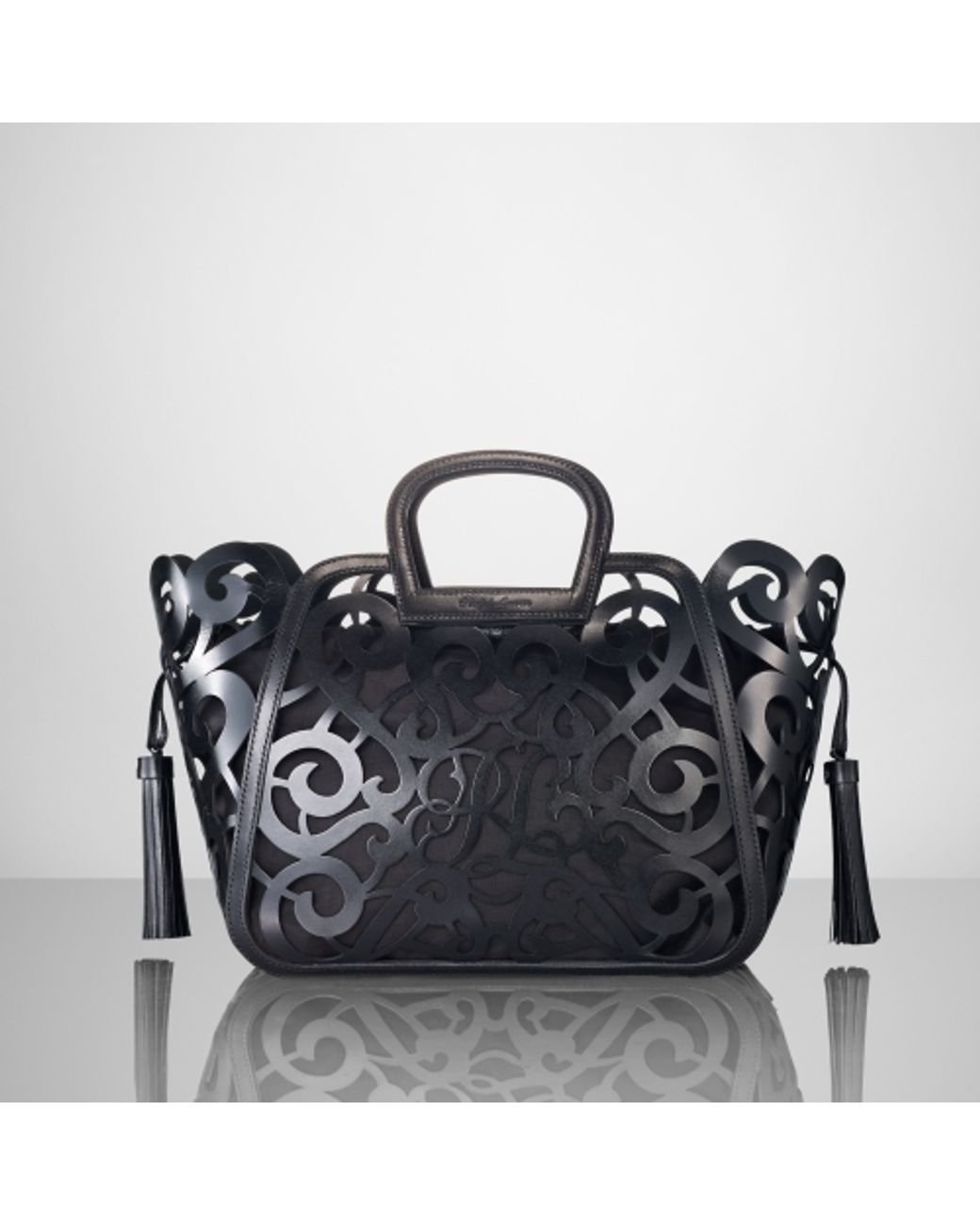 Ralph Lauren Vachetta Scroll Tote in Black Lyst