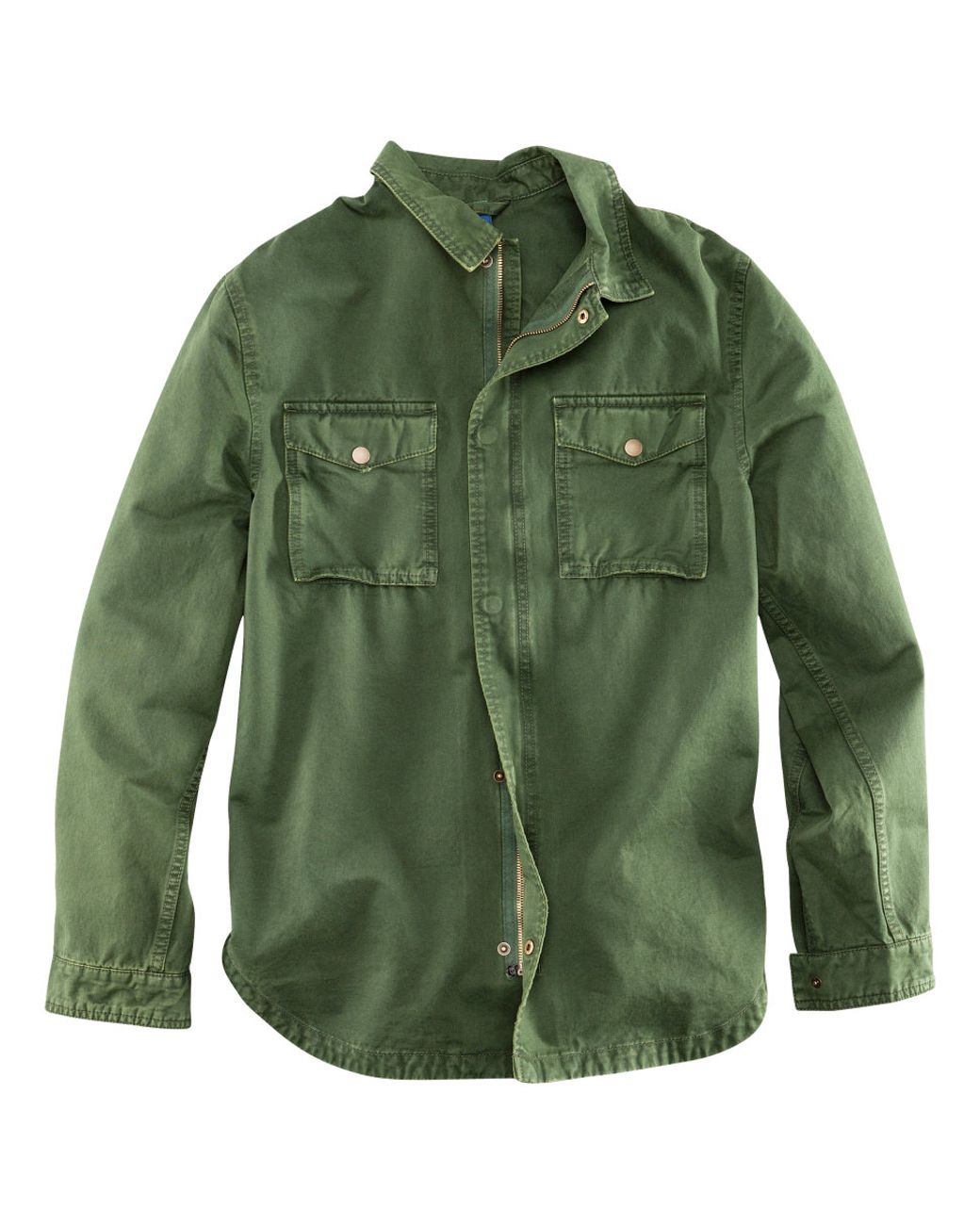 H&M Shirt Jacket in Green for Men | Lyst