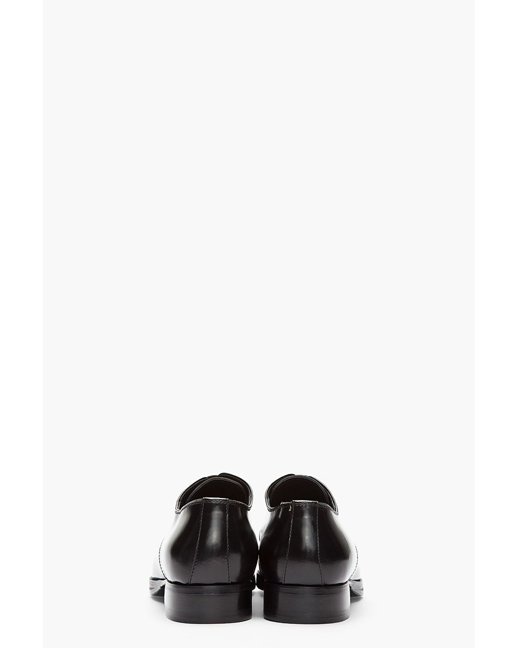 DSquared² Black Silver Cap Toe Derby Leather Dress Shoes for  display picture 2