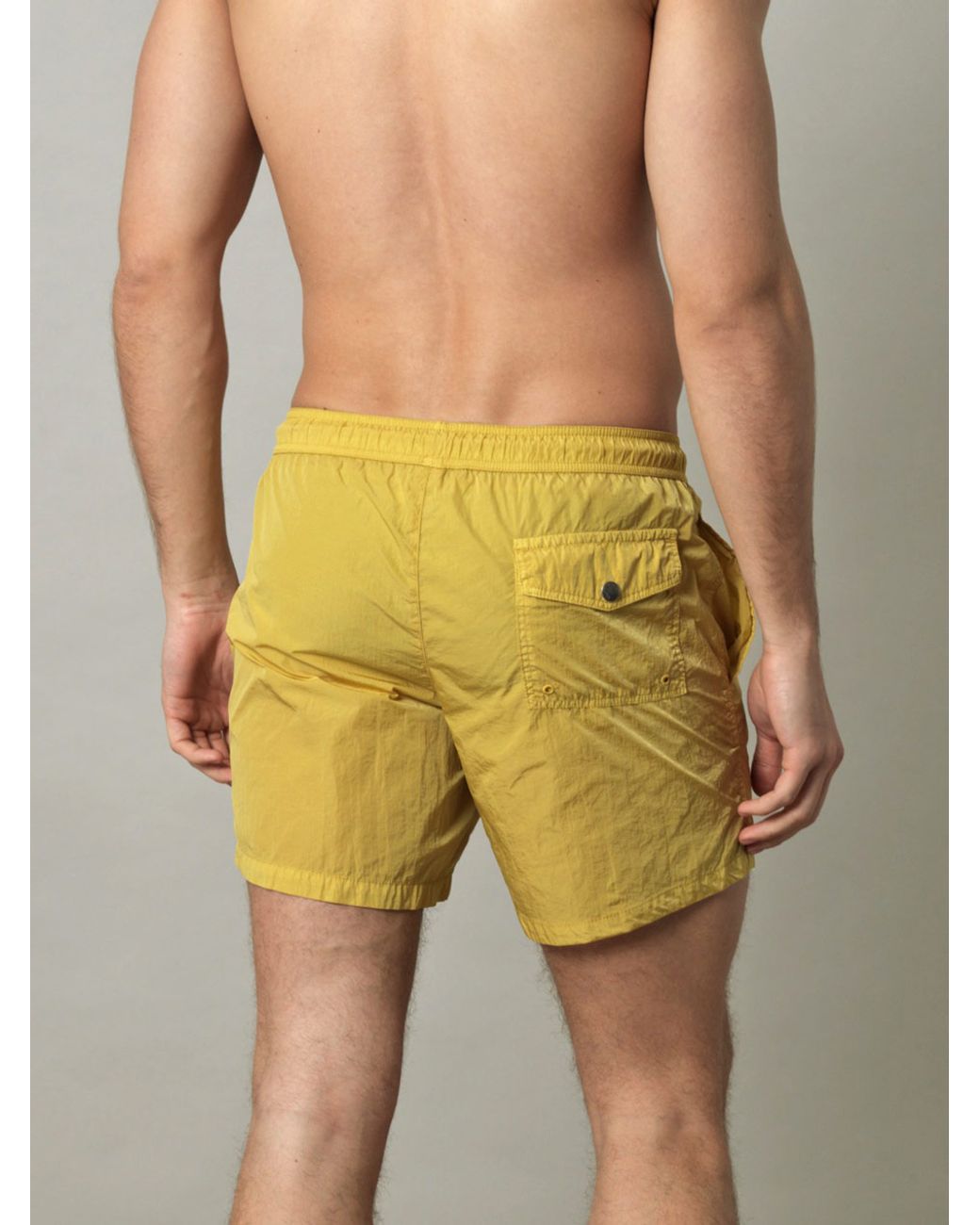 Moncler Nylon Swim Shorts in Yellow for Men | Lyst