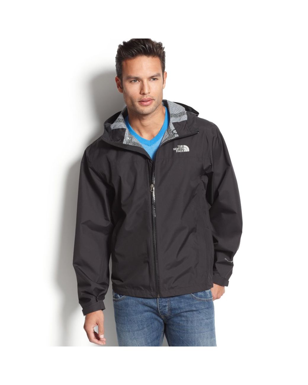 The North Face Rdt Hyvent Rain Jacket With Flashdry In Gray For Men ...