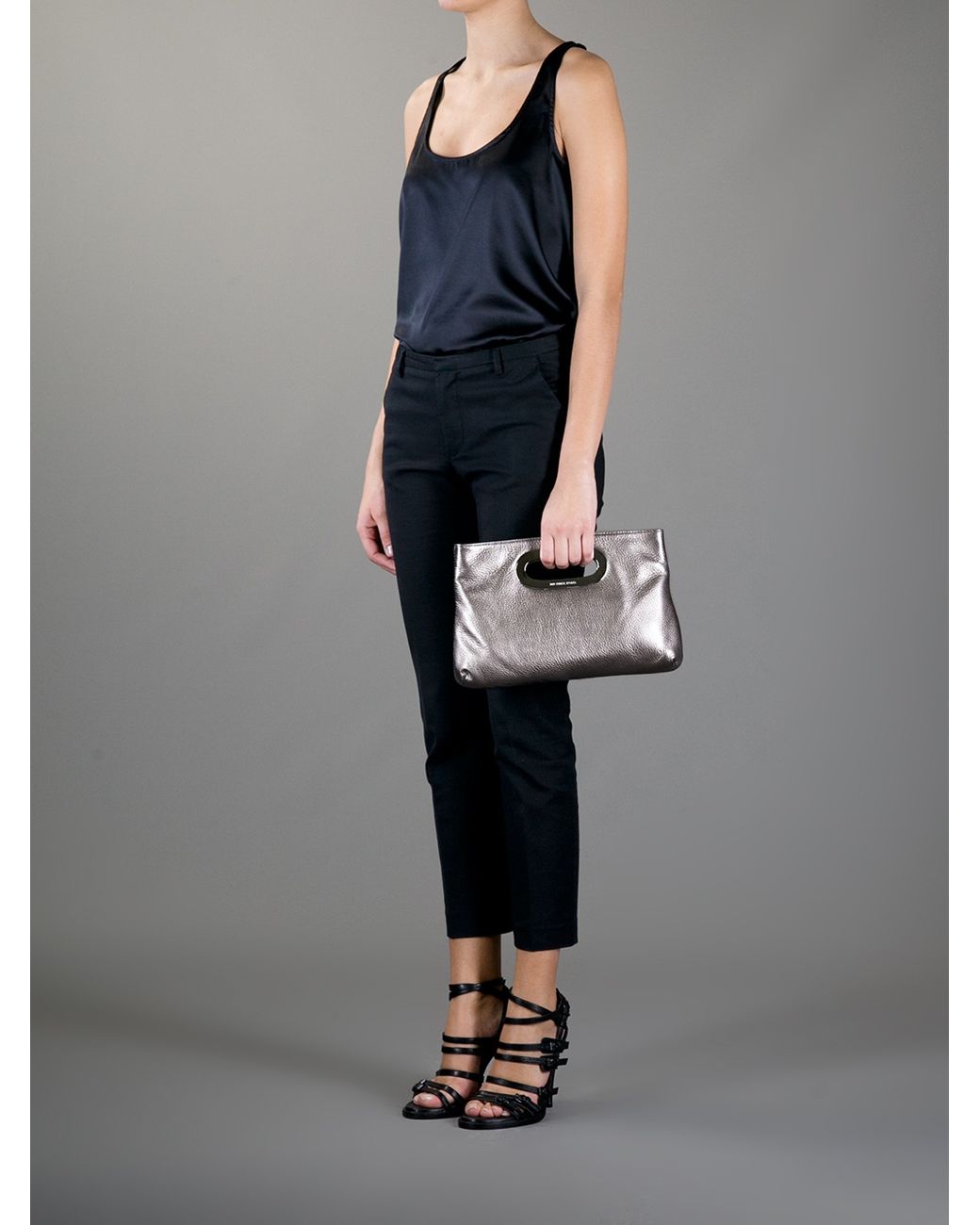MICHAEL Michael Kors Berkley Clutch Bag in Metallic | Lyst MICHAEL Michael Kors Berkley Clutch Bag in Metallic | Lyst