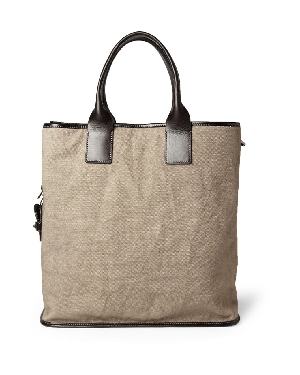 Dolce & Gabbana Leathertrimmed Canvas Tote Bag in Natural for Men | Lyst