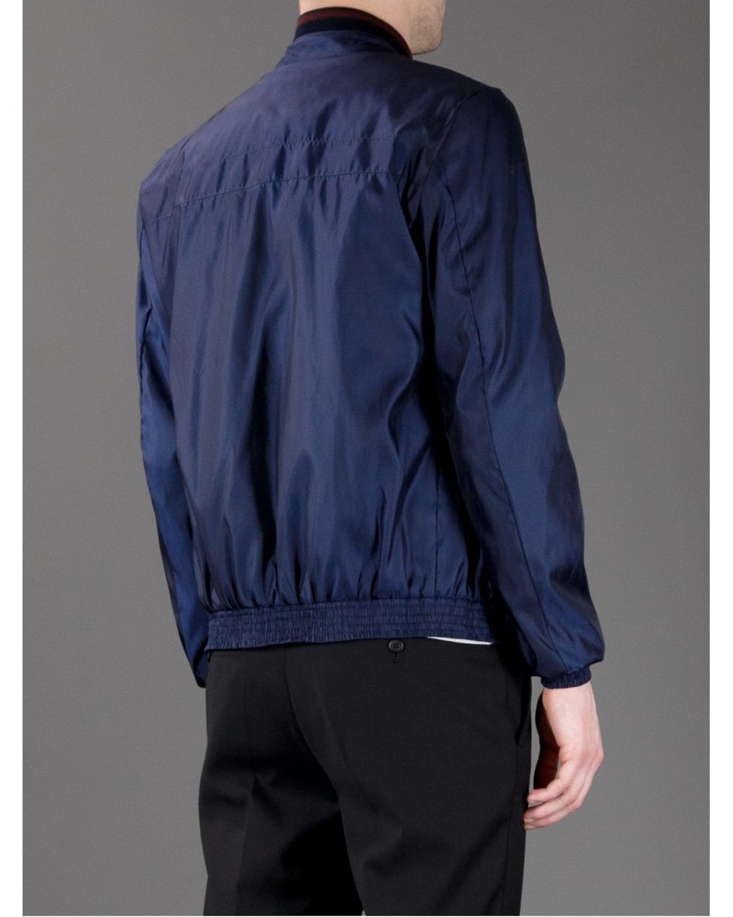 Navy blue gucci jacket deals