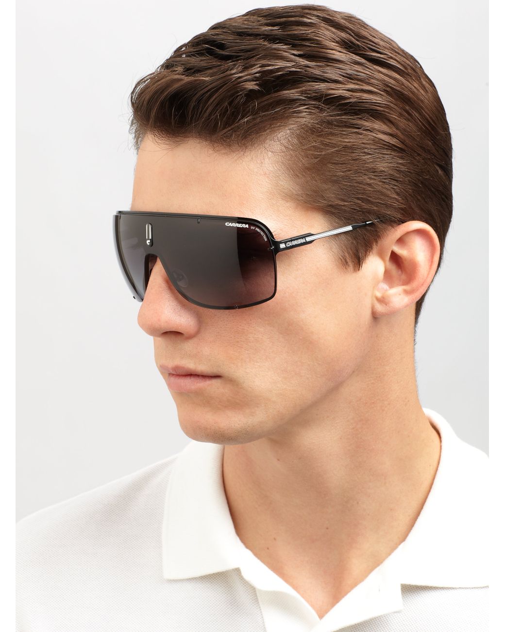 Carrera Metal Shield Sunglasses in Black for Men | Lyst