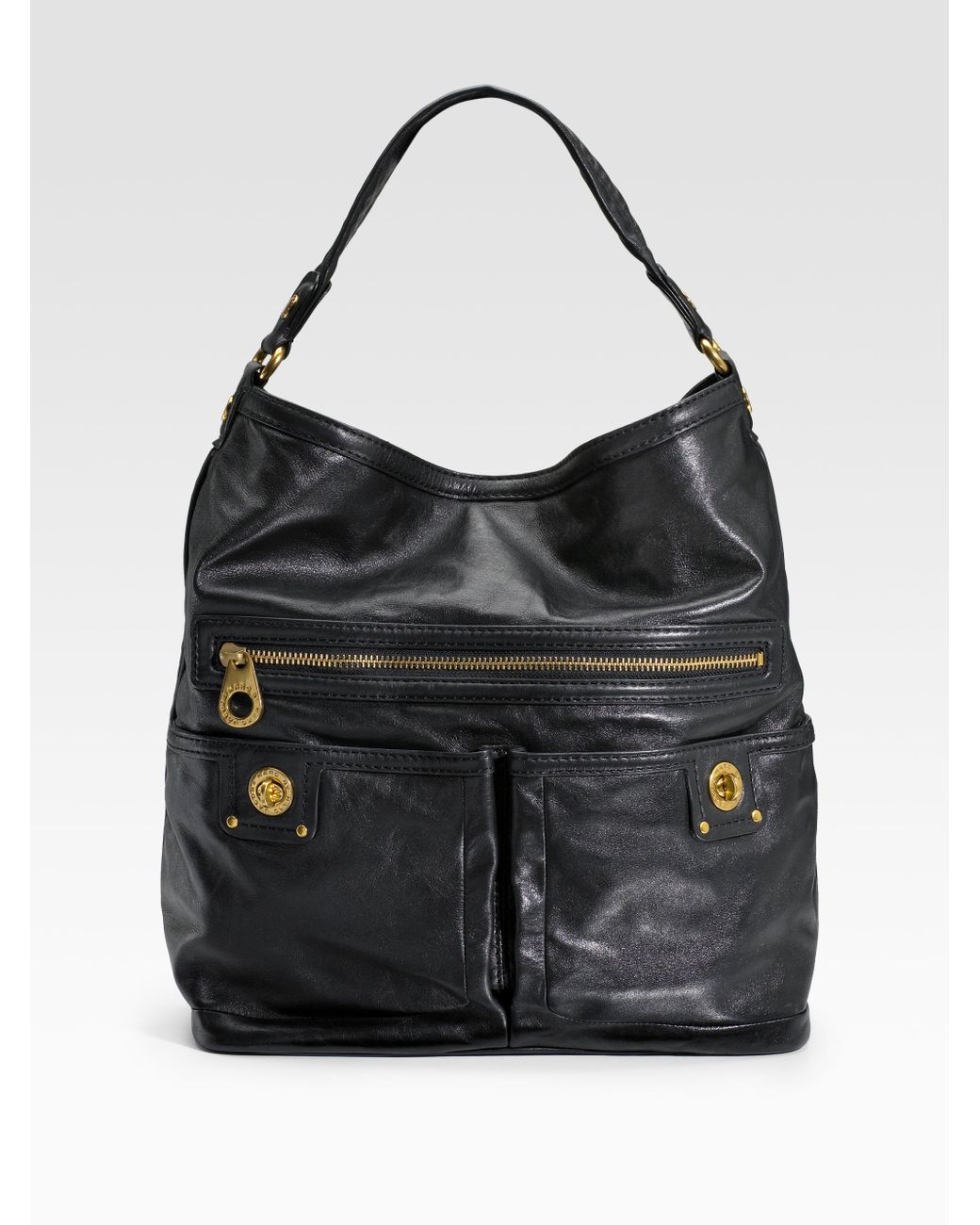 Marc by Marc Jacobs Black Coated Fabric Totally Turnlock Percy