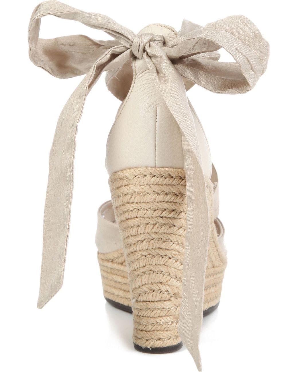 UGG Lucianna Silk Wedge Sandals in White | Lyst UK