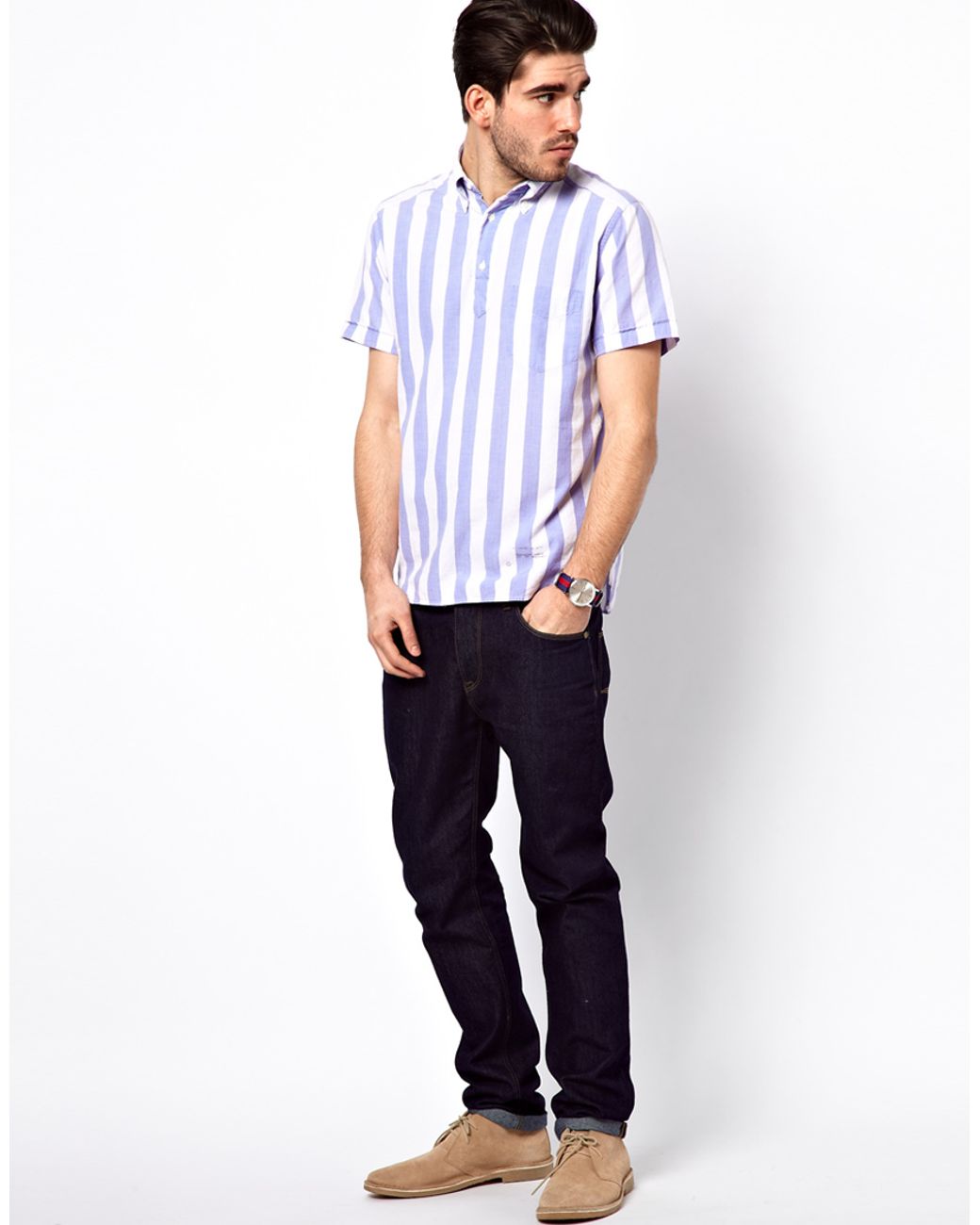 Gant Rugger Shirt with Beach Boys Stripe in Blue for Men | Lyst