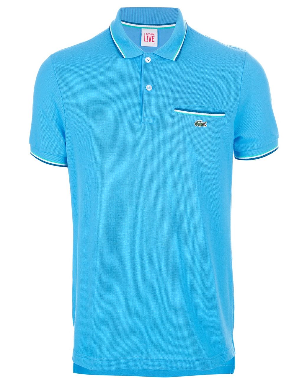 Lacoste L!ive Polo Shirt with Pocket in Blue for Men | Lyst