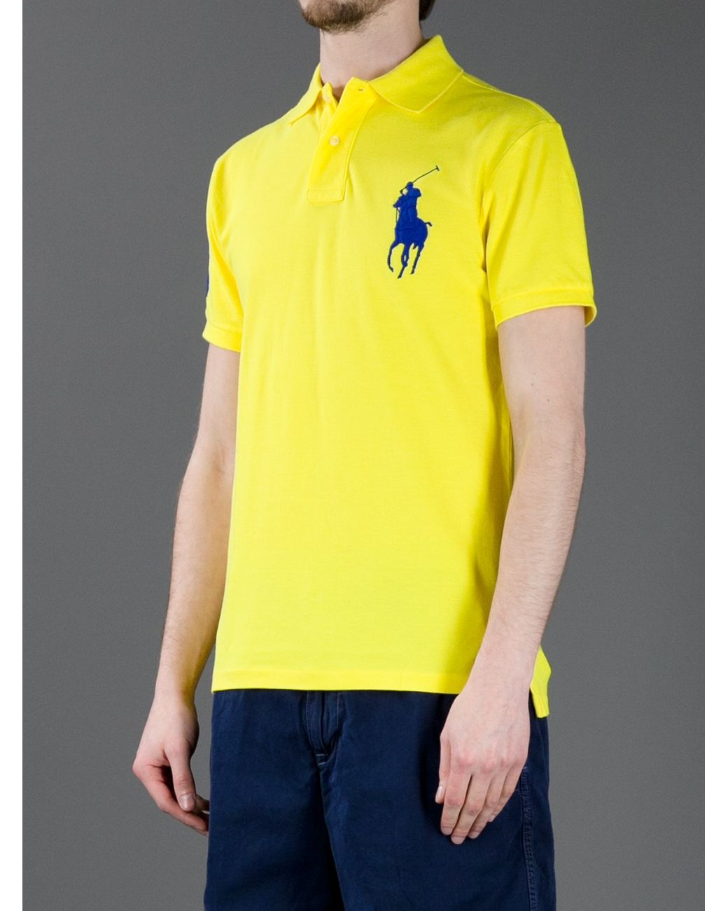 Polo Ralph Lauren Big Pony Polo Shirt in Yellow for Men | Lyst