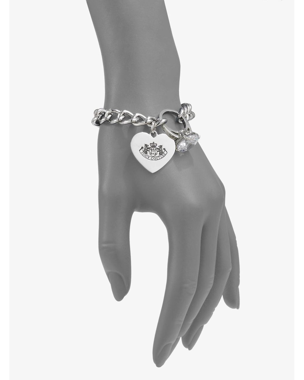 Juicy Couture Engagement Ring Charm Bracelet in Metallic | Lyst