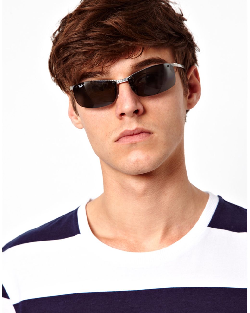 Ray-Ban Rimless Sunglasses in Gray for Men | Lyst