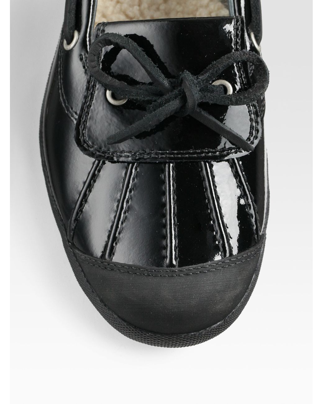 UGG Women's Black Ashdale Patent Leather Rain Shoes