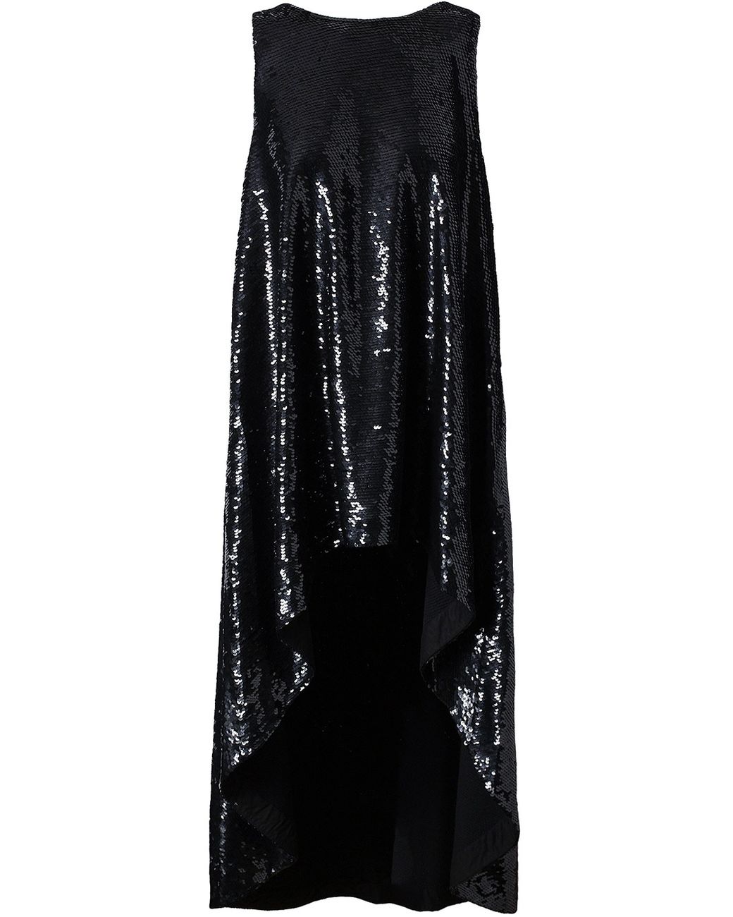 Ashish Sequin Embellished Trapeze Dress in Black | Lyst