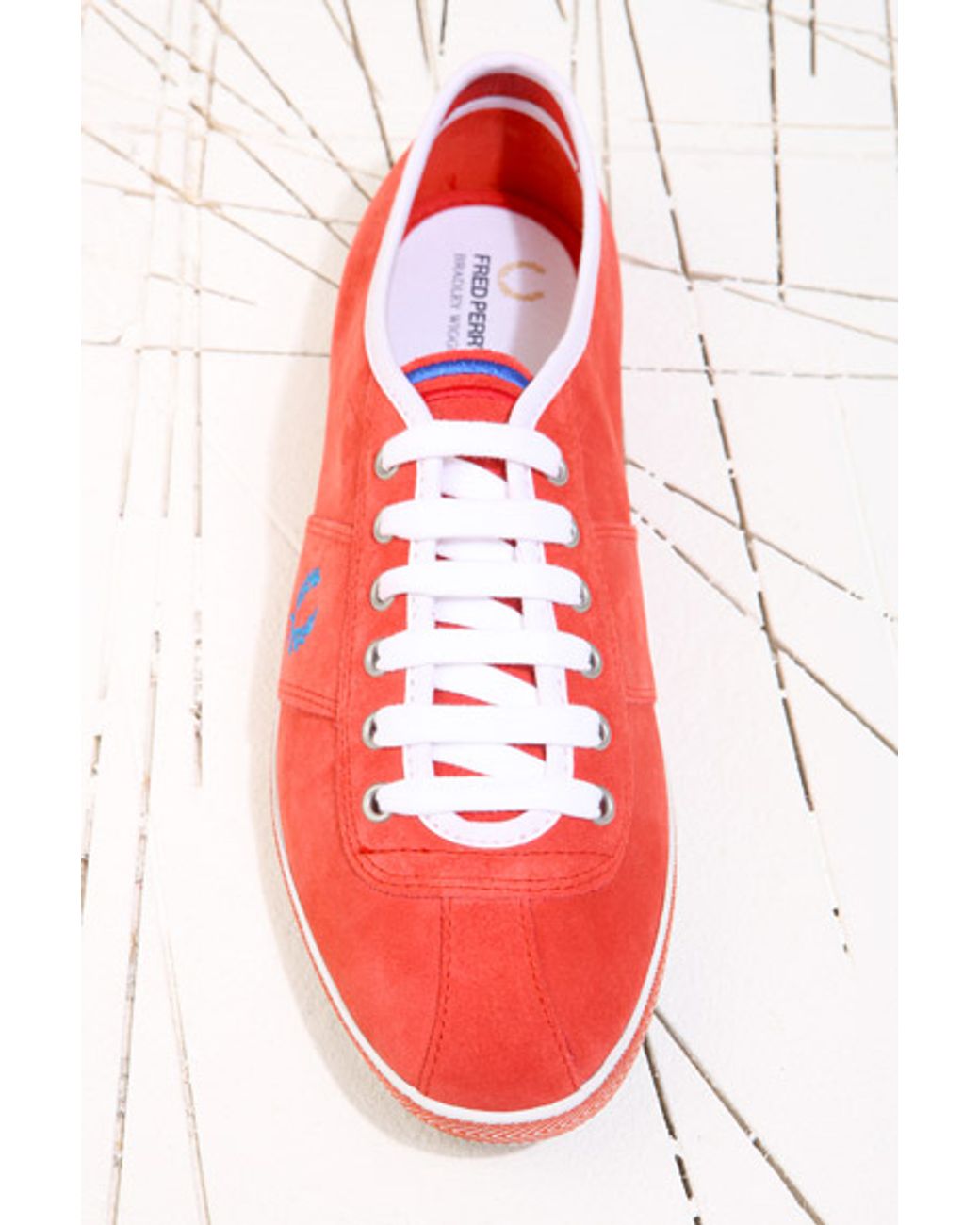 Fred Perry Fred Perry X Bradley Wiggins Suede Shoes in Red for Men | Lyst UK