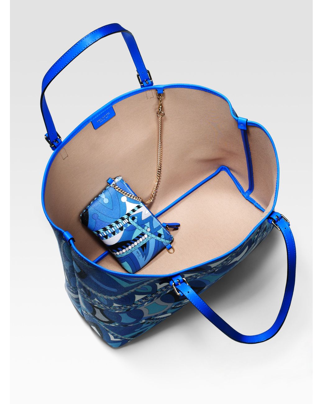 Emilio Pucci tote bag blue small 12.5 inches