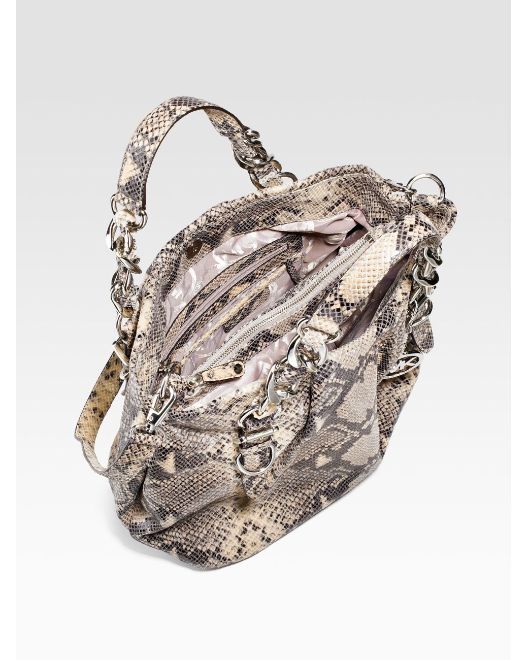 michael kors python tote bag