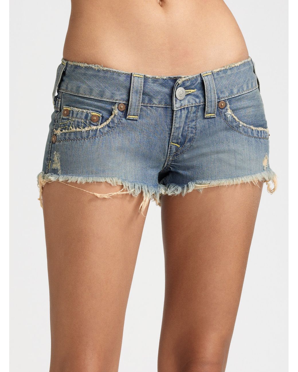 True Religion Bobby Cutoff Denim Shorts 