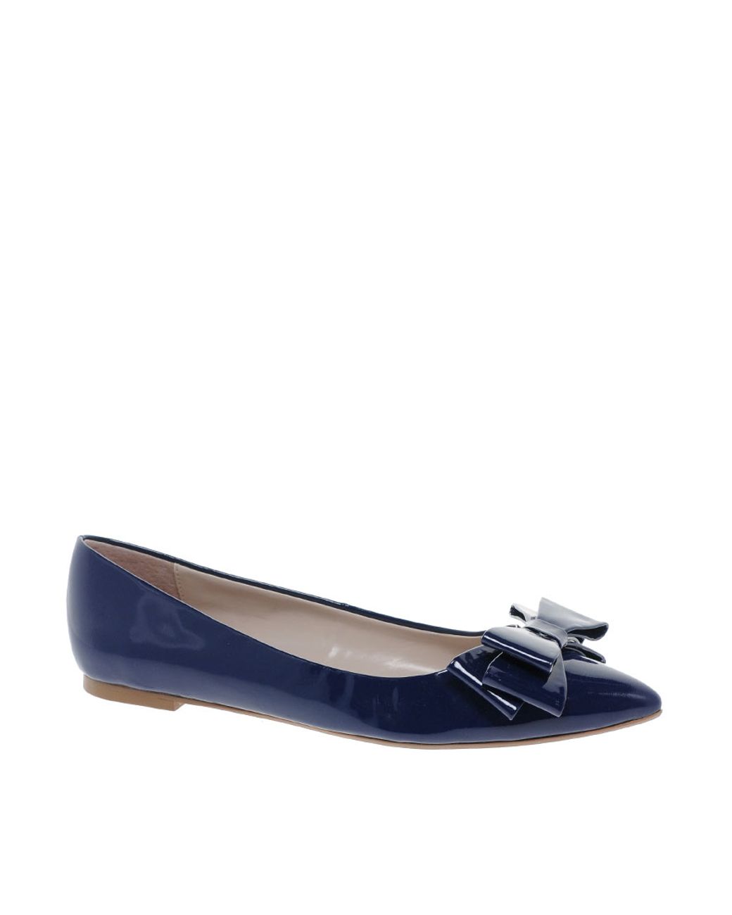 Dune Lavish Pointed Toe Bow Flats in Blue | Lyst
