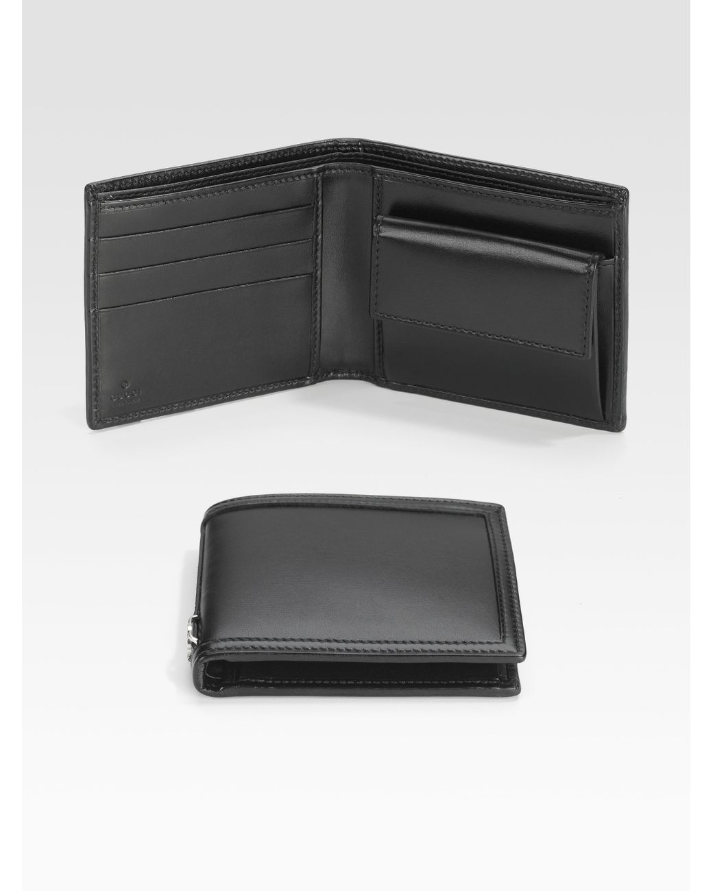 Gucci Coin Pocket Wallet in Black for Men | Lyst