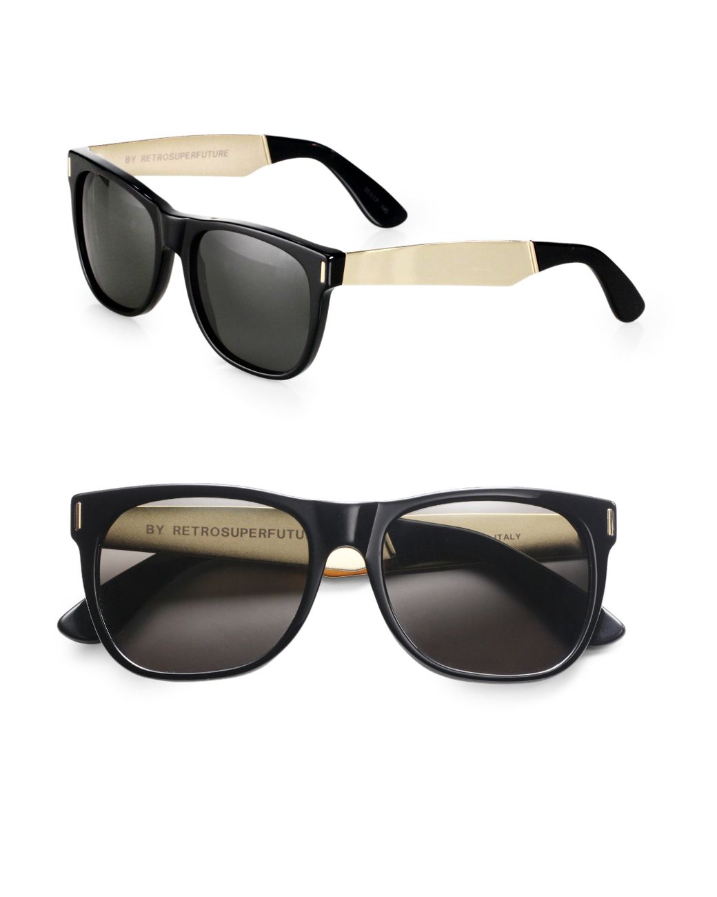 Retrosuperfuture Basic Wayfarer Sunglasses in Black for Men | Lyst