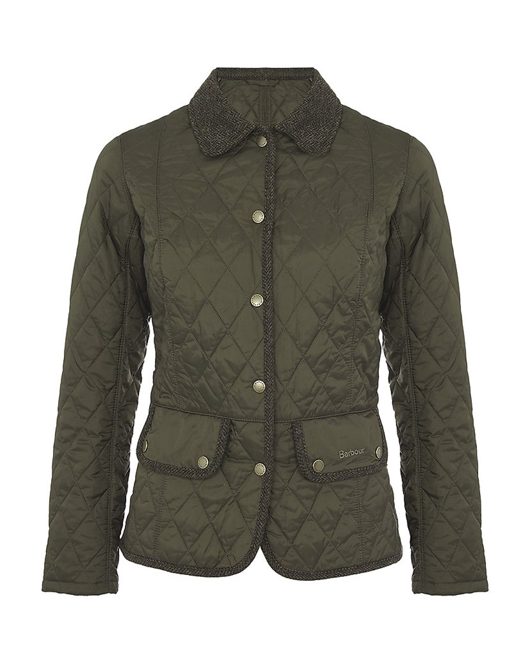 Barbour Vintage Tweed Quilted Jacket in Green | Lyst Canada