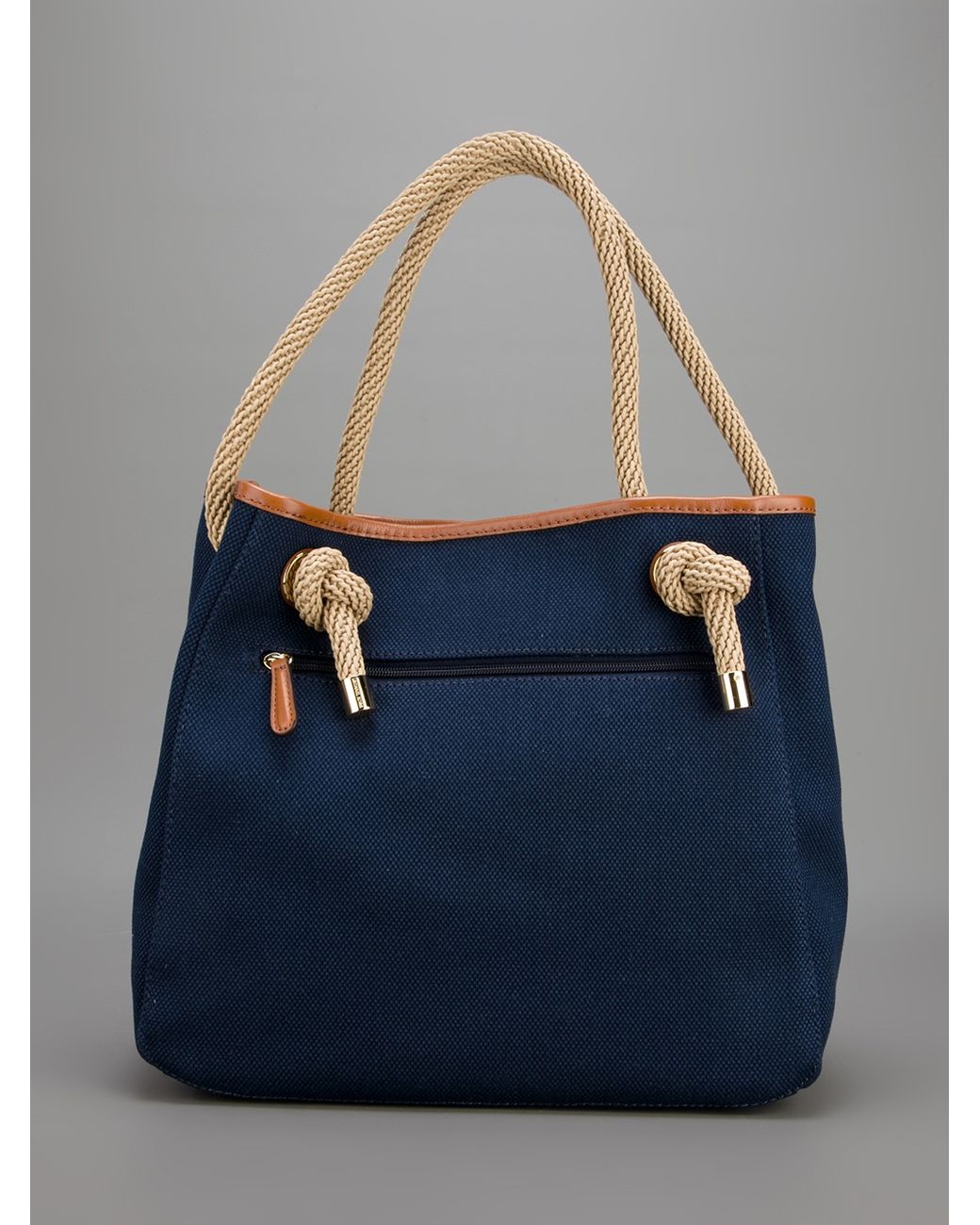 Michael kors canvas bag with rope shop handle