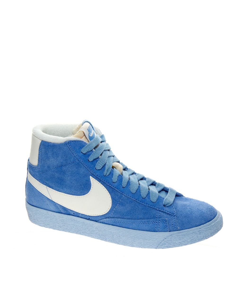 Nike Blazer Mid Blue Suede High Top Trainers for Men | Lyst