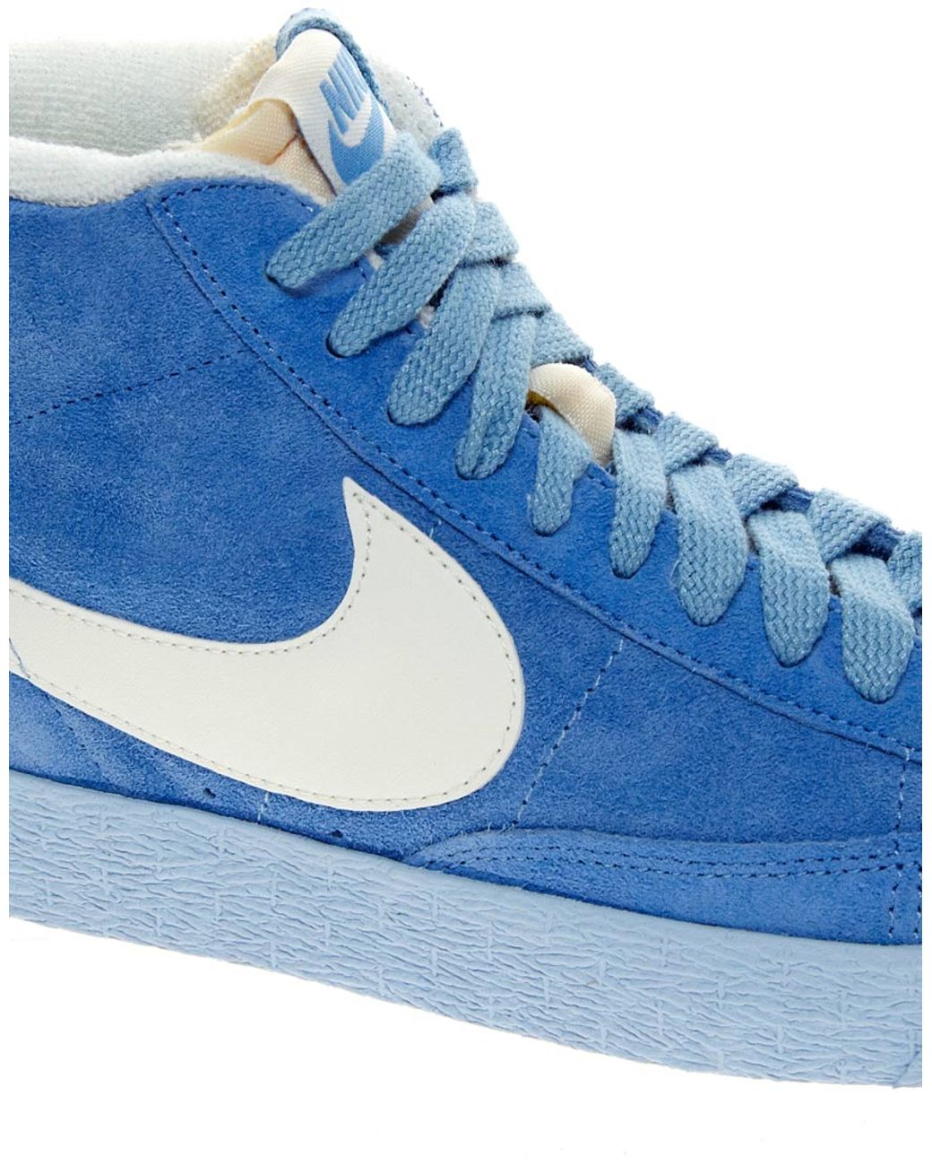Nike Blazer Mid Blue Suede High Top Trainers for Men | Lyst