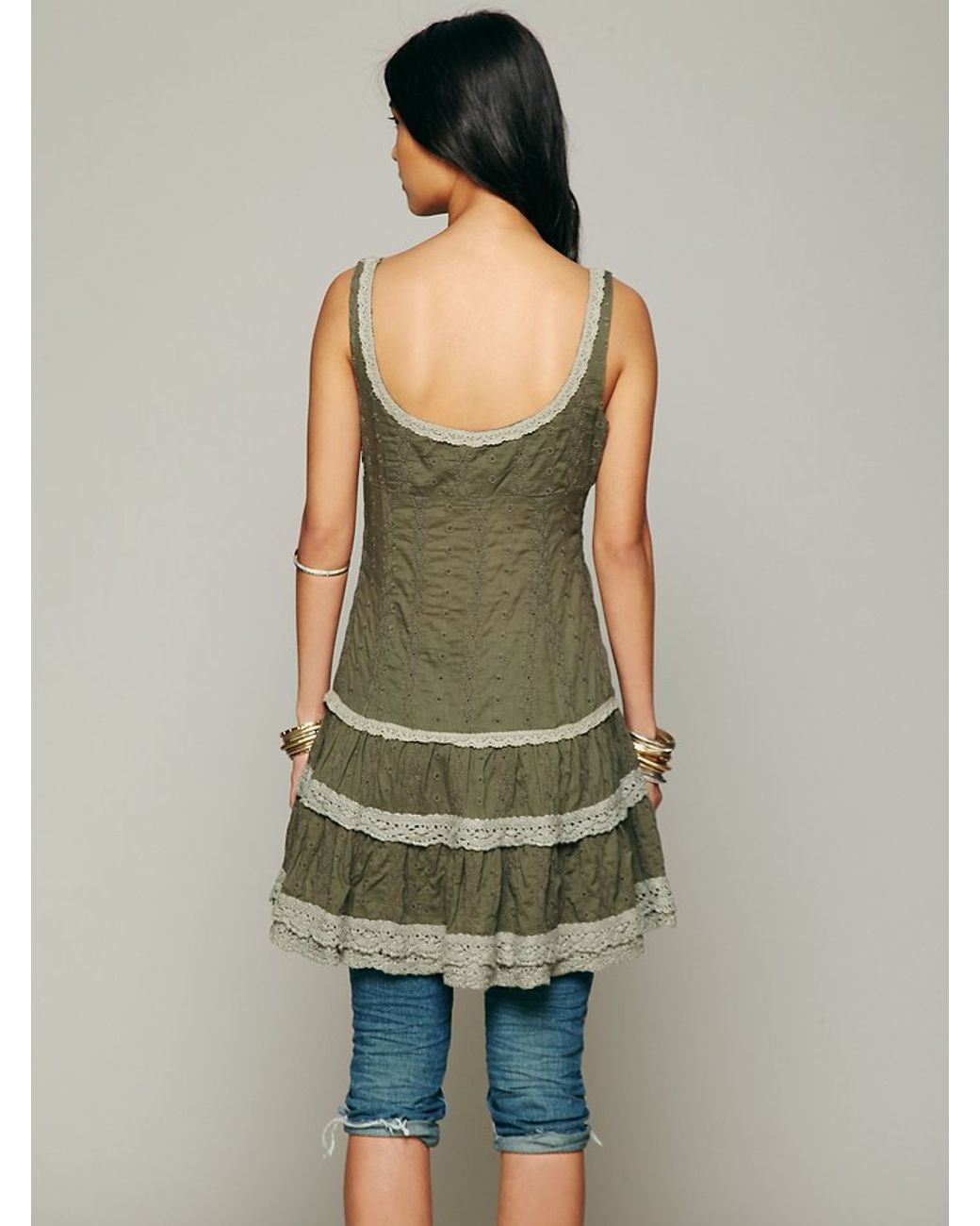 Free people olive green dress cheap