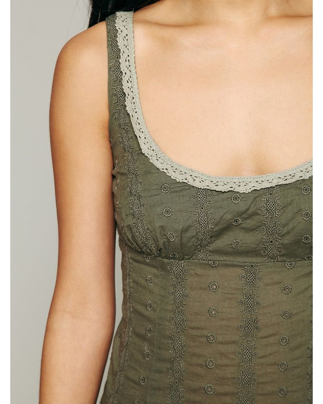 Free people shop olive green dress
