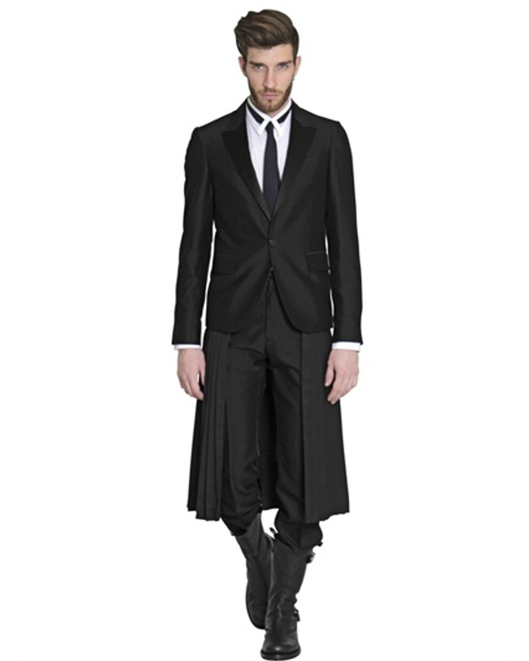 Jean Paul Gaultier Cool Wool Kilt in Black for Men | Lyst