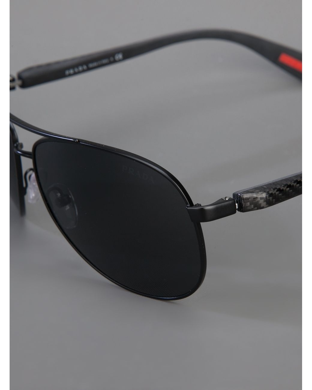 Prada Aviator Sunglasses in Black for Men | Lyst