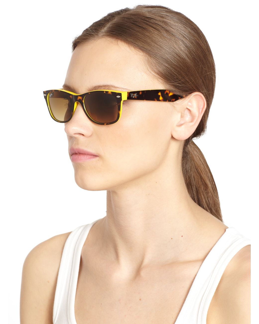 At deaktivere Withered Fjernelse Ray-Ban New Wayfarer Sunglasses in Yellow | Lyst