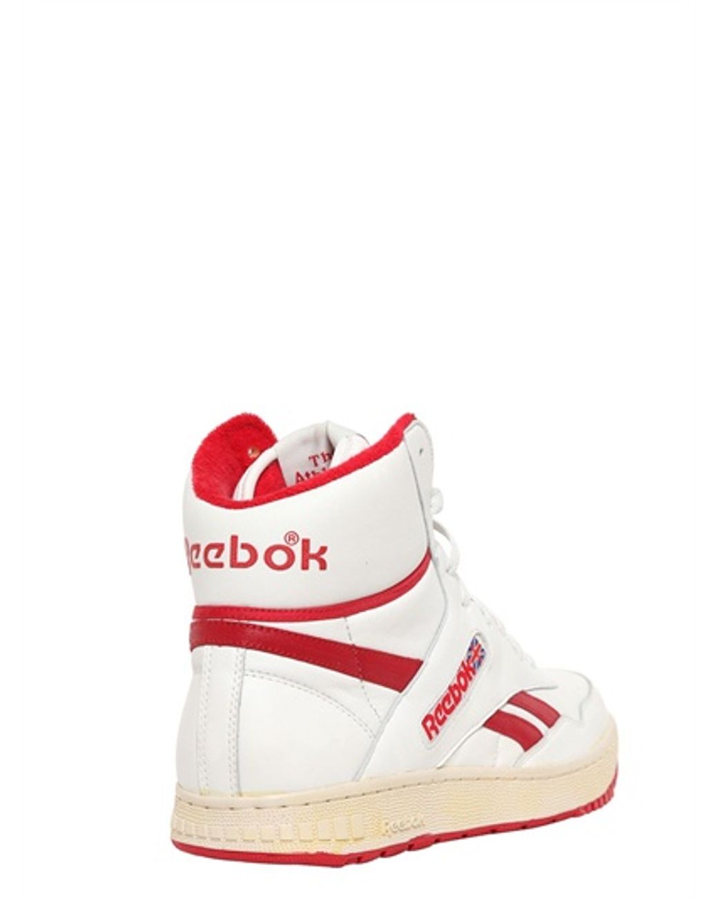 Reebok 90 Replica Basketball Sneakers in White/Red (White) for Men | Lyst