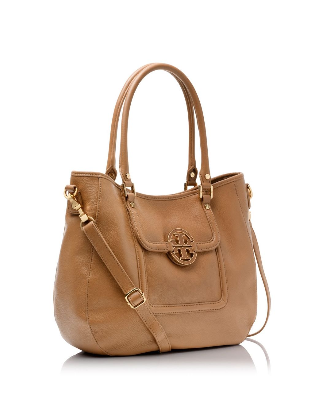 TORY BURCH Brown Leather Amanda Flat Hobo Bag #41156 – ALL YOUR BLISS