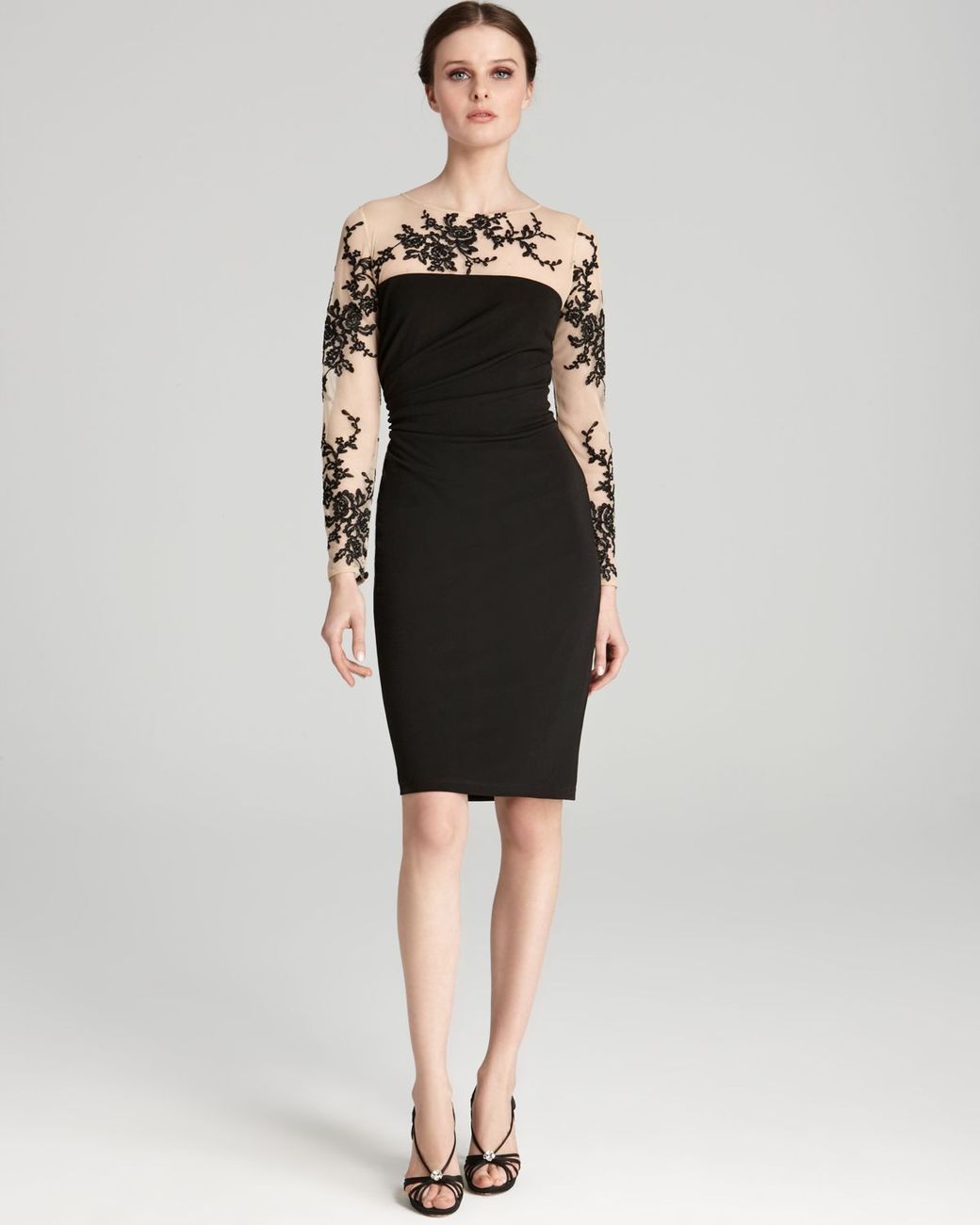 David Meister Long Sleeve Dress 