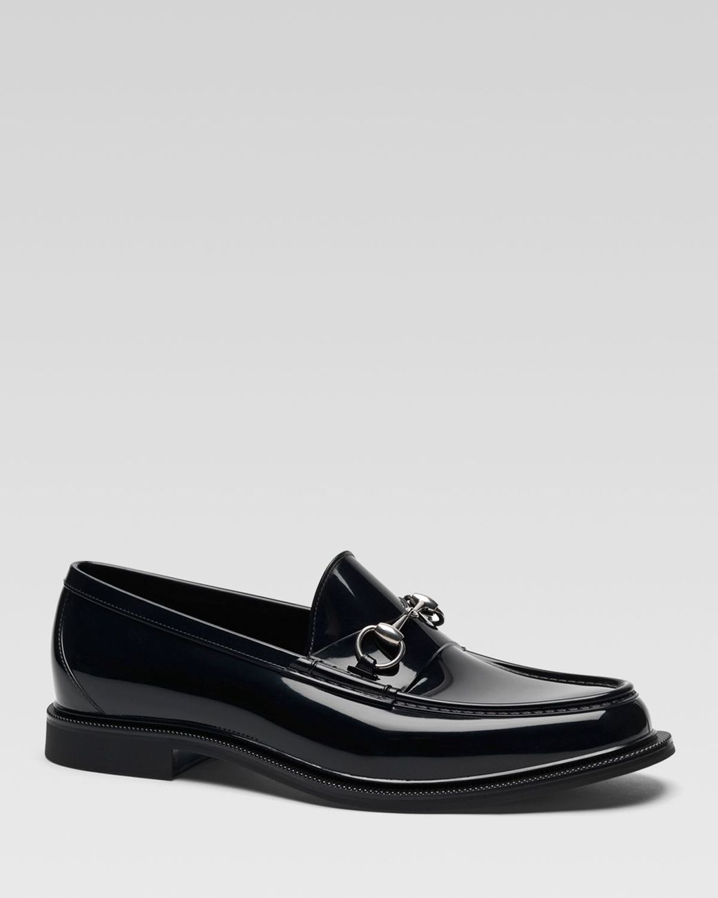 Gucci Rubber Horsebit Rain Loafer in 