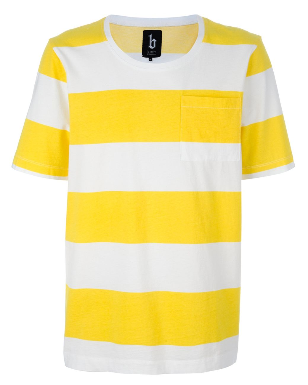 yellow white striped t shirt