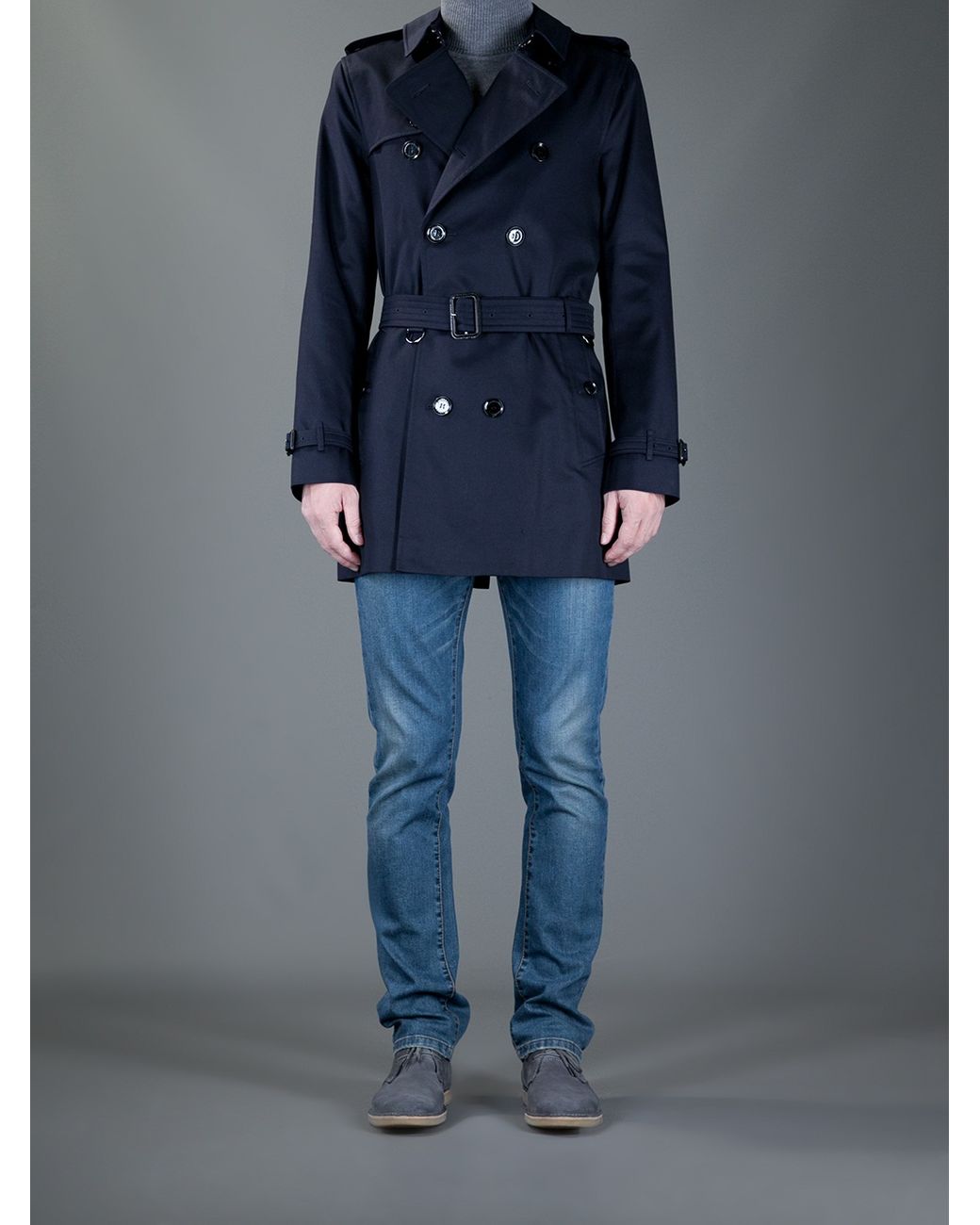 Burberry Britton Trenchcoat in Navy (Blue) for Men | Lyst