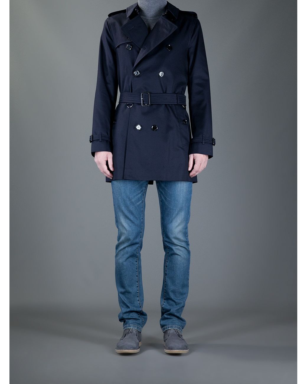 tin på trods af Orient Burberry Britton Trenchcoat in Blue for Men | Lyst