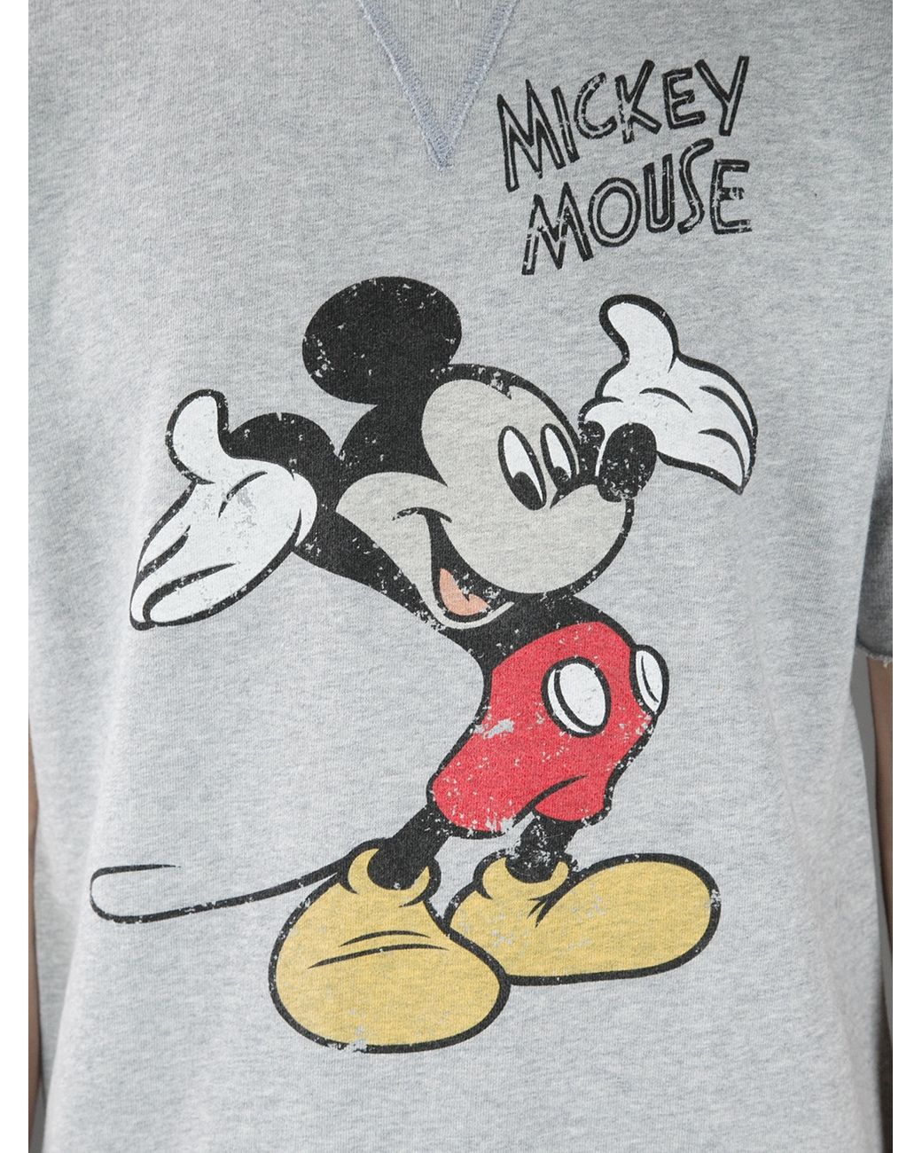 Dolce & Gabbana Mickey Mouse Print T-shirt in Gray for Men | Lyst