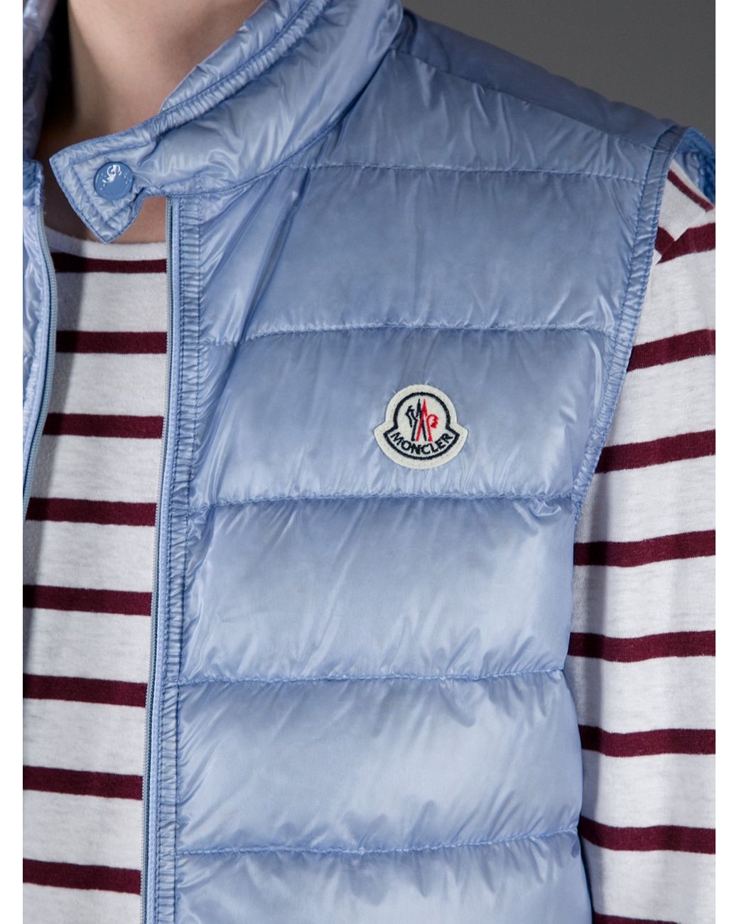 Moncler Gui Gilet in Blue for Men Mens Clothing Jackets Waistcoats and gilets 
