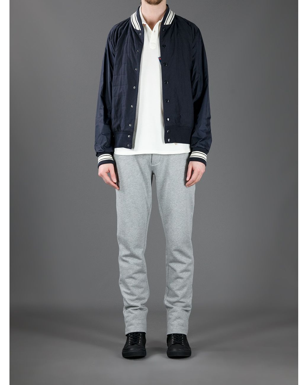Moncler Varsity Jacket in Blue for Men Lyst