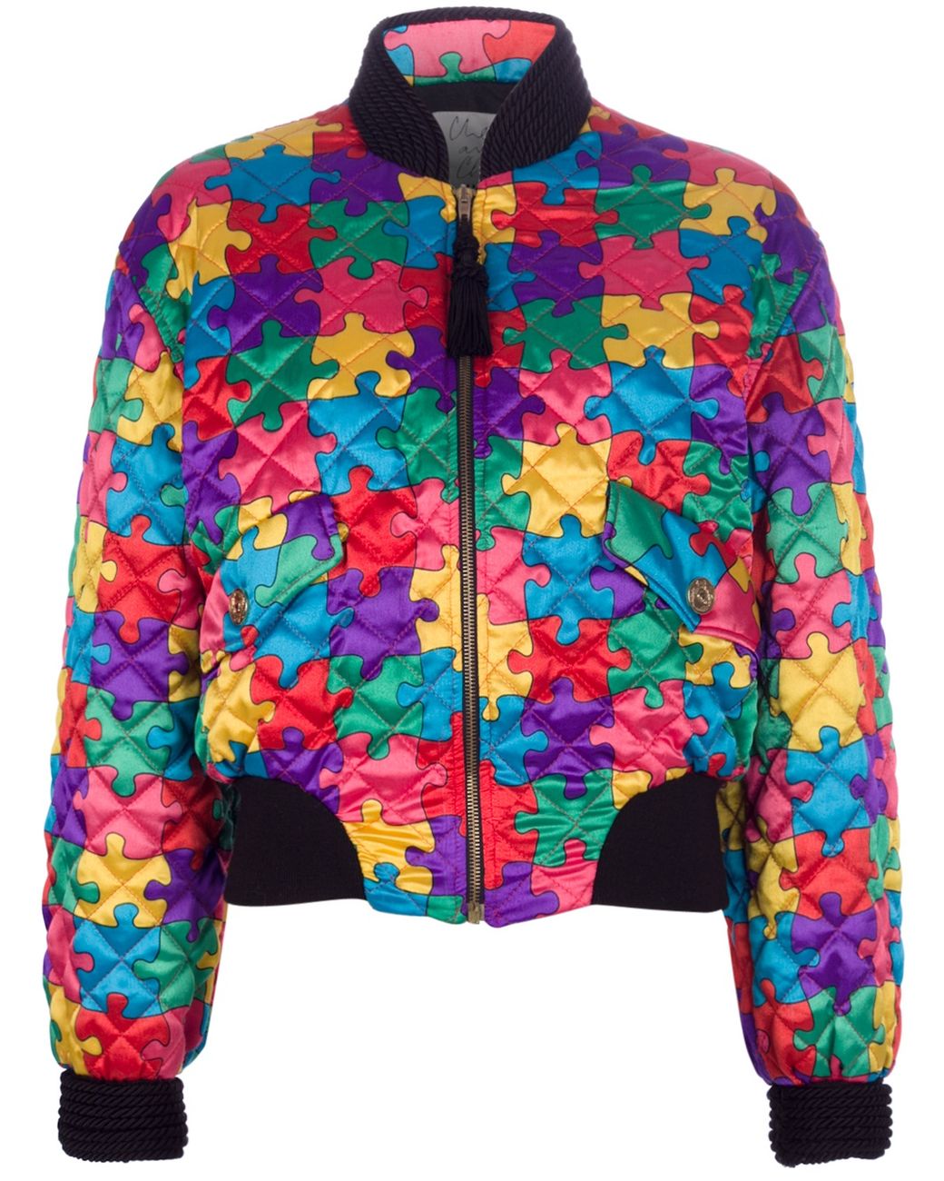 Moschino Puzzle Quilt Jacket | Lyst Moschino Puzzle Quilt Jacket | Lyst